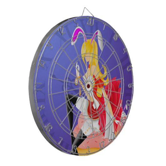 Bunny Girl op Cupcake Dartboard Dartbord (Voorkant Links)