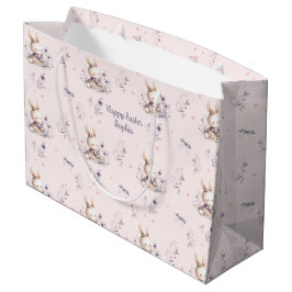 Bunny Girl Persoonlijke naam Roze Paarse Pasen Groot Cadeauzakje