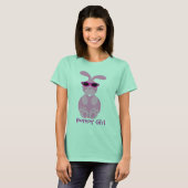 Bunny Girl Pink Rabbit met zonnebril T-shirt (Voorkant volledig)
