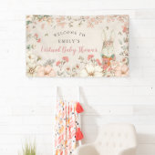 Bunny Girl Welkom virtueel Baby shower Spandoek (Insitu)