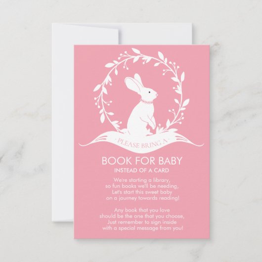 Bunny Girls Baby shower Boek voor Baby Kaart (Voorkant)