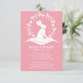 Bunny Girls Baby shower Boek voor Baby Kaart (Staand voorkant)