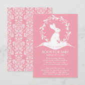 Bunny Girls Baby shower Boek voor Baby Kaart (Voorkant / Achterkant)