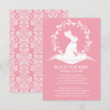 Bunny Girls Baby shower Boek voor Baby Kaart