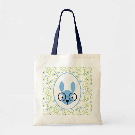 Bunny Glass met voorjaarsbloemen Tote Bag (Voorkant)