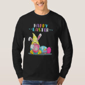 Bunny Gnome Rabbit Eggs Hunting Happy Paasdag F T-shirt (Voorkant)