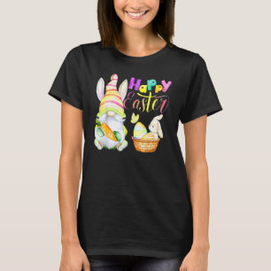 Bunny Gnome Rabbit Eggs Hunting Happy Paasdag F T-shirt
