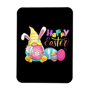 Bunny Gnome Rabbit Eggs Hunting Happy Paasdag Magneet
