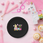 Bunny Gnome Rabbit Eggs Hunting Happy Paasdag Papieren Bordje (Feest)