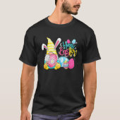 Bunny Gnome Rabbit Eggs Hunting Happy Paasdag T-shirt (Voorkant)