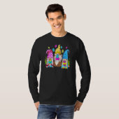 Bunny Gnomes Hug Easter Eggs Gnome Happy Paast Da T-shirt (Voorkant volledig)