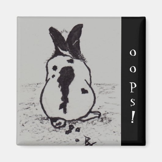 Bunny Go Oops akoestische magneet (Voorkant)
