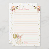 Bunny Gold ballon Theme Time Capsule Kaart (Voorkant / Achterkant)