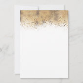 Bunny Gold Glitters Pink Floral Birthday Kaart (Achterkant)