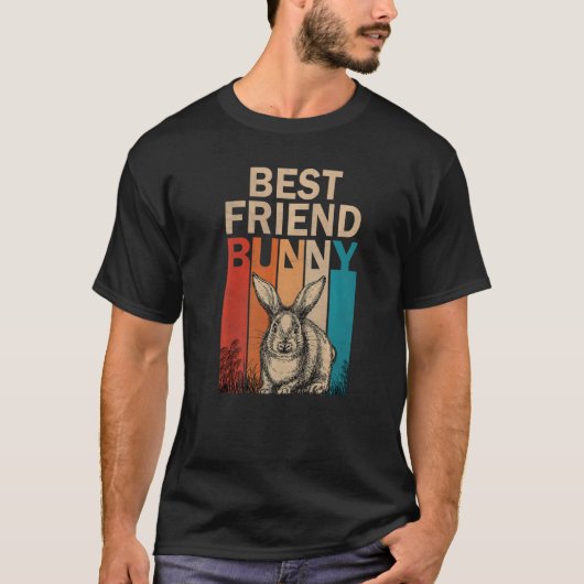 Bunny Graphic Matching Retro Best Friend Easter Da T-shirt (Voorkant)