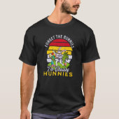 Bunny Graphic vergeet de Bunnies die ik achtervolg T-shirt (Voorkant)