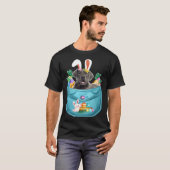 Bunny Great Dane In Pocket Easter Day Eggs Bunny D T-shirt (Voorkant volledig)