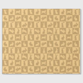 Bunny Grid Wrapping Paper Cadeaupapier (Vlak)