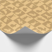 Bunny Grid Wrapping Paper Cadeaupapier (Hoek)