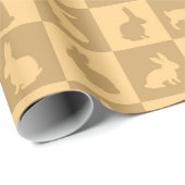 Bunny Grid Wrapping Paper Cadeaupapier (Rol Hoek)