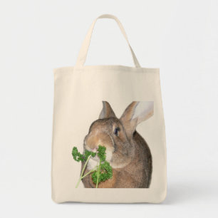 Bunny grocery bag tote bag