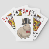 Bunny Groom Cylinder Wedding Pokerkaarten (Achterkant)