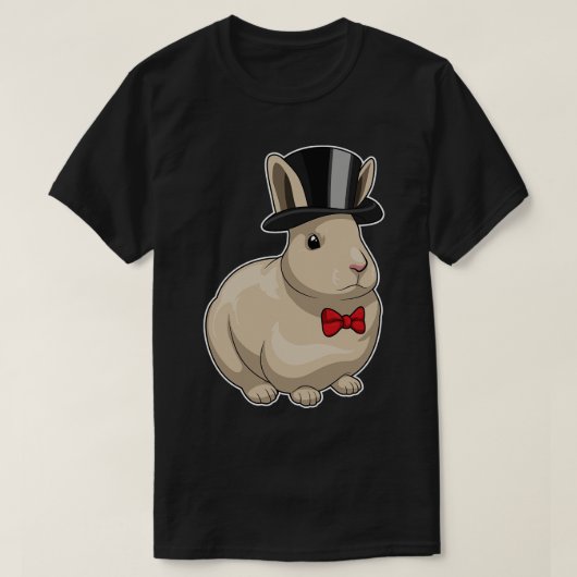 Bunny Groom Cylinder Wedding T-shirt (Design voorkant)
