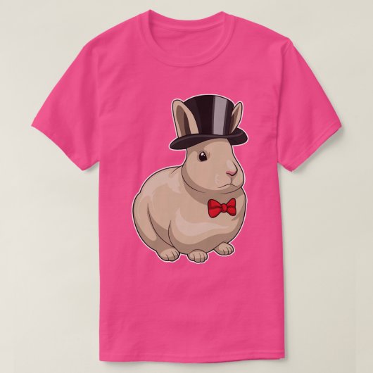 Bunny Groom Cylinder Wedding T-shirt (Design voorkant)