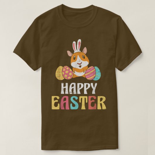 Bunny Guinea Pig Egg Resurrection Happy Easter Jes T-shirt (Design voorkant)