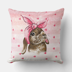 Bunny Hand schilderde glitter Kussen