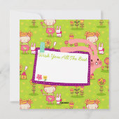 Bunny Happy Birthday Feestdagenkaart (Achterkant)