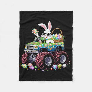 Bunny Happy Easter Monster Truck houdt van Kinder Fleece Deken