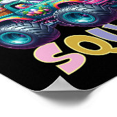 Bunny Happy Easter Monster Vrachtwagenliefhebbers  Poster (Hoek)