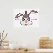 BUNNY "HAPPY EASTER" POSTER (Keuken)