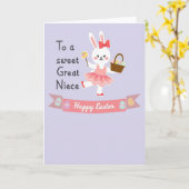 Bunny Happy Easter Season Card Kaart (Gele Bloem)
