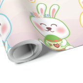 Bunny Happy Paaster Day Pattern Cadeaupapier (Rol Hoek)