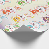 Bunny Happy Paaster Day Pattern Cadeaupapier (Hoek)