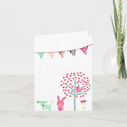 Bunny Happy Pasen Kaart (Voorkant)