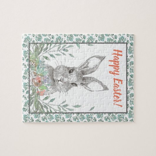 Bunny Happy Pasen Legpuzzel (Horizontaal)