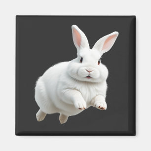 Bunny Happy speelse plezier springen in de lucht k Magneet