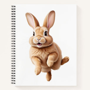 Bunny Happy speelse plezier springen in de lucht k Notitieboek