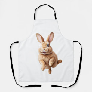 Bunny Happy speelse plezier springen in de lucht k Schort