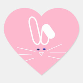 bunny hart sticker