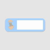 Bunny Hatching from Egg Weird Naamplaatje (Voorkant)