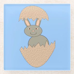 Bunny Hatching uit Onderzetter van eiervreemd glas