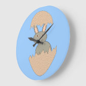 Bunny Hatching van de eierwand-klok Grote Klok (Hoek)