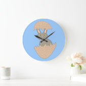 Bunny Hatching van de eierwand-klok Grote Klok (Huis)
