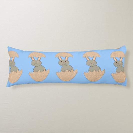 Bunny Hatching van de Eiwitvoerder Pillow Lichaamskussen (Voorkant)