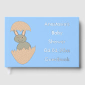 Bunny Hatching van Egg Weird Baby shower Gastenboek (Voorkant)
