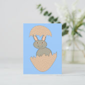 Bunny Hatching van Egg Weird Briefkaart (Staand voorkant)